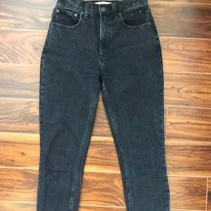 Abercrombie and Fitch high rise moms black jeans 24s